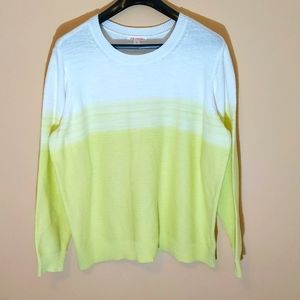 Joe Fresh| NWT Canary Yellow and White Crew Neck Sweater With Stripes